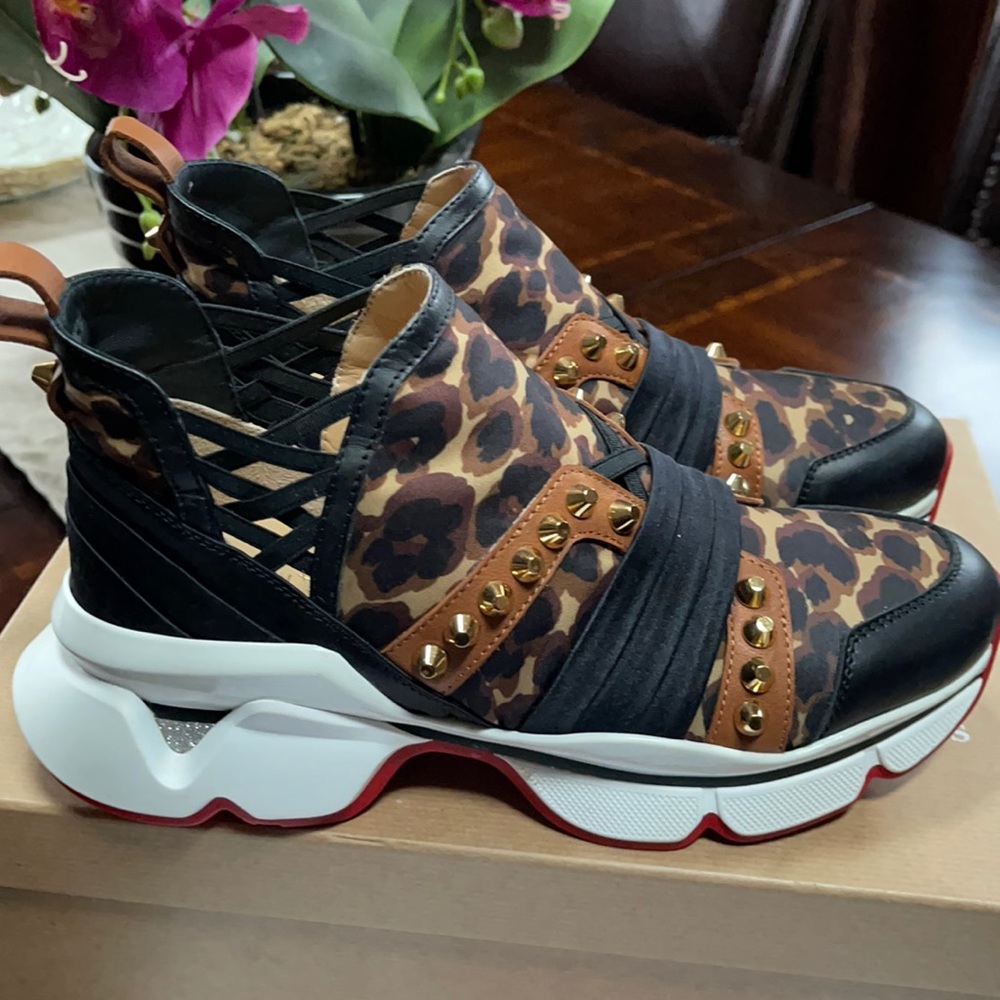Christian LOUBOUTIN Leopard Sneakers